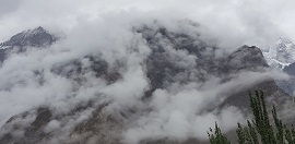 Rakaposhi Peak behind Fog