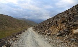 Road just before Deosai