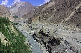 View of Hunza River from Altit Fort