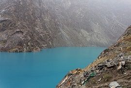 Attaabad Lake in High Mountains